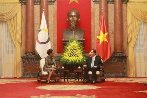 Staatspräsident Tran Dai Quang trifft Generalsekretärin der Francofonie Michaëlle Jean - ảnh 1